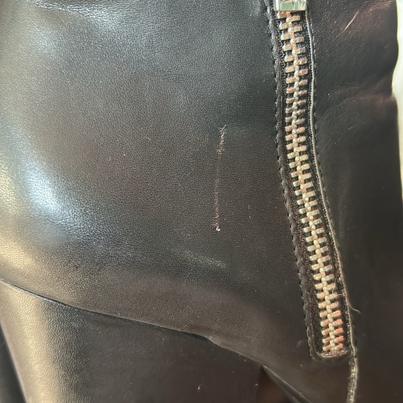 Calvin Klein Black Leather Ankle Boots - Picture 5 of 7